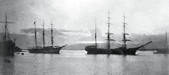 Ships moored at the Koloa Roadstead